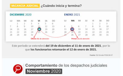 COMPORTAMIENTO DESPACHOS JUDICIALES NOVIEMBRE 2020